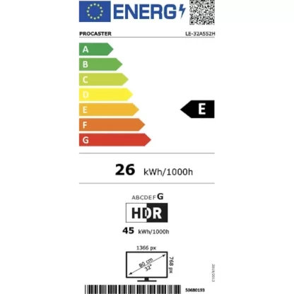 ProCaster 32A552H 32″ HD Ready Android LED -televisio 12V 10
