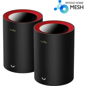 Cudy M3000 WiFi 6 -Mesh-järjestelmä (2-pack) musta