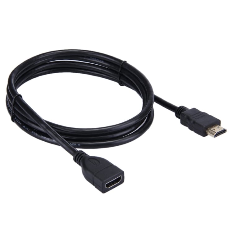 HDMI jatkokaapeli uros-naaras 1,5m musta