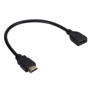 HDMI jatkokaapeli uros-naaras 30cm musta