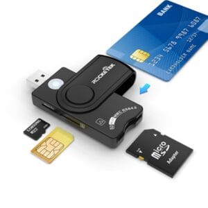 ROCKETEK CR310 USB 3.0/TF/SD/SIM/Smart Card -kortinlukija