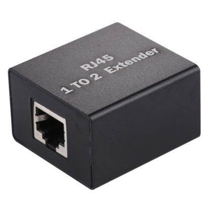 RJ45 laajennin 1 -> 2 alumiinirunko musta 2