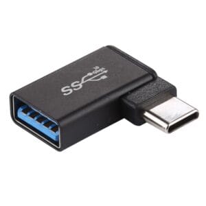 USB-C uros 90° kulma – USB 3.0 naaras adapteri