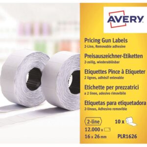AVERY hintaetikettirulla 26*16mm irtoavalla liimalla valk