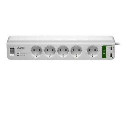 APC Essential 5-osainen sähkö ylijännitesuoja 230V 2*USB laturi  2