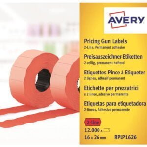 AVERY hintaetikettirulla 26*16mm pysyvällä liimalla pun