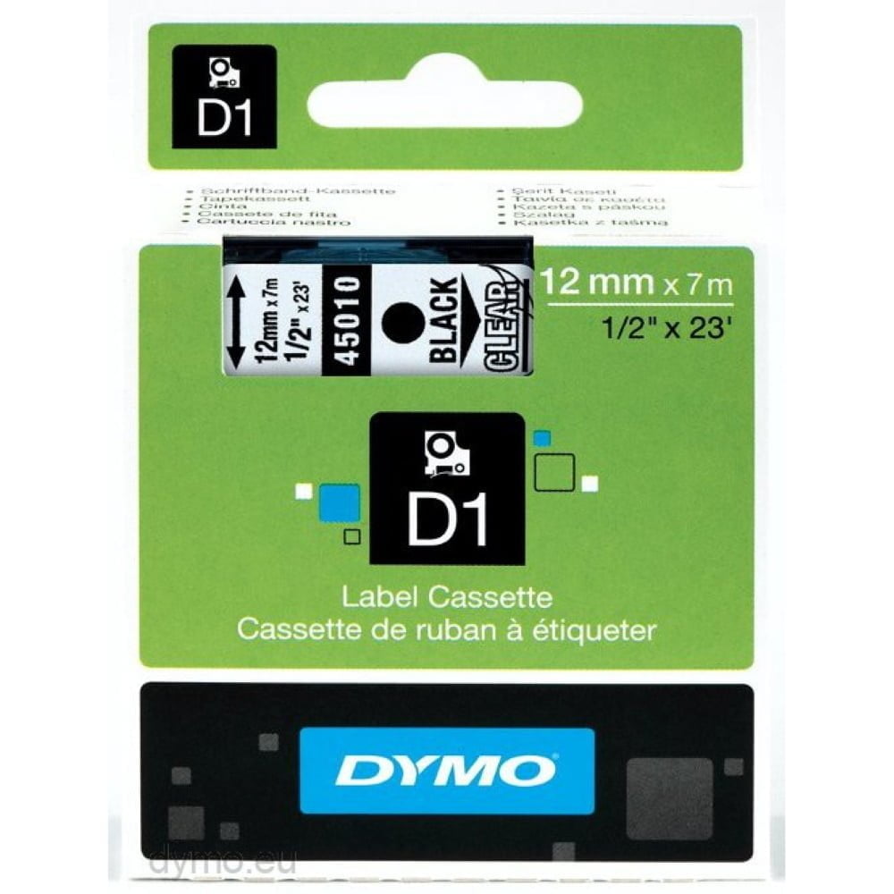 Dymo S0720500 D1 45010 Tape 12mm x 7m