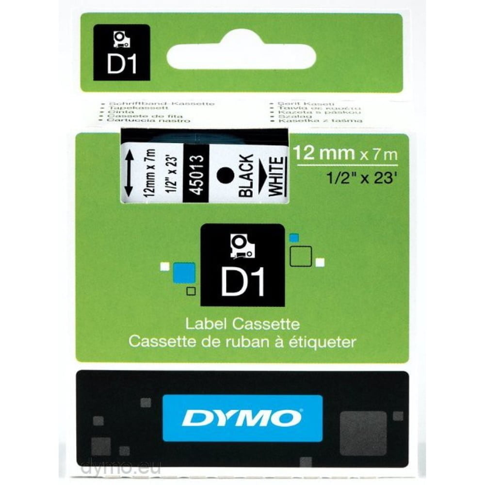 Dymo S0720530 D1 45013 Tape 12mm x 7m