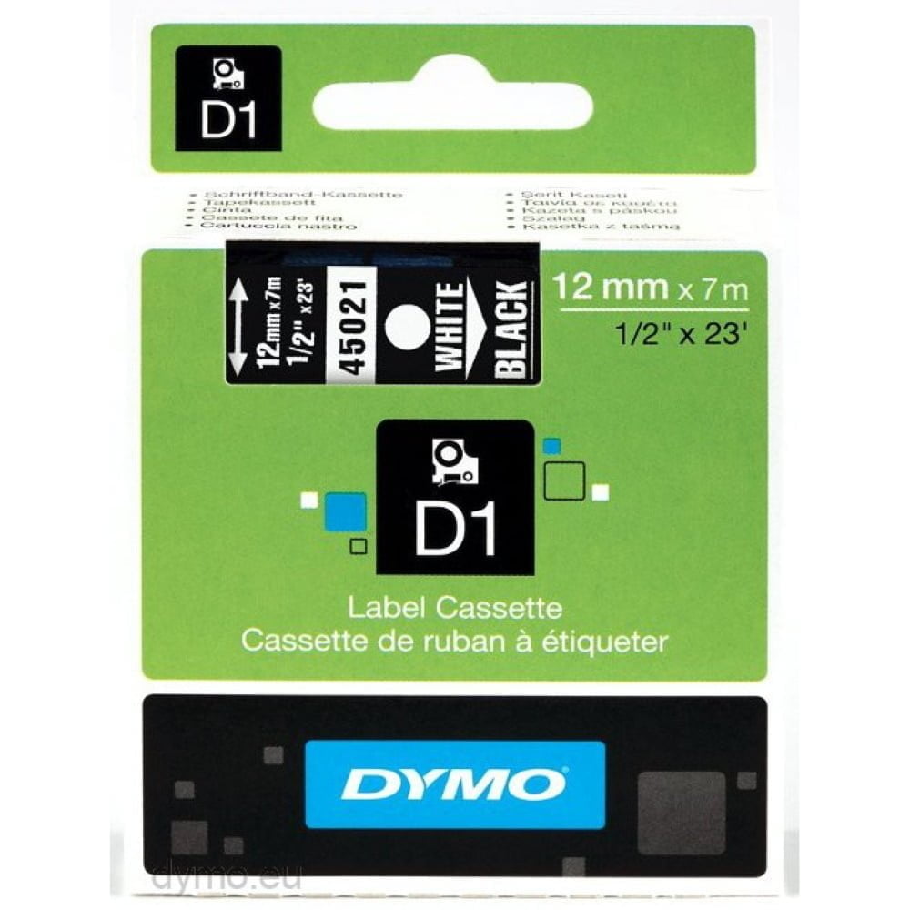 Dymo S0720610 D1 45021 Tape 12mm x 7m