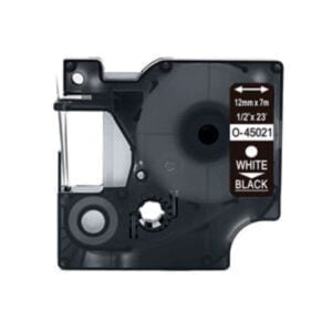 Q-connect 45021 tarrakasetti 12mm 7m musta/valkoinen