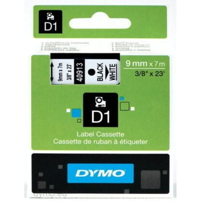 Dymo D1 Tape 9mmx7m Black/White 2