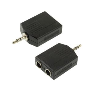 3,5mm -> 2*6,3mm audio adapteri