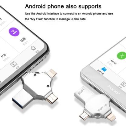 4-in-1 16GB USB3.0 muistitikku OTG-toiminnolla 4