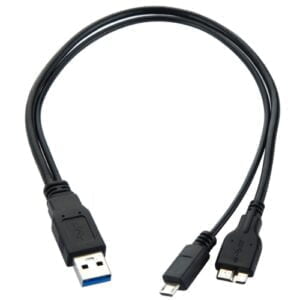 USB 3.0 AM – USB 3.0 Micro B ja USB 2.0 Micro B kaapeli, 35cm