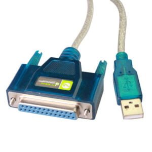 USB 2.0 – DB25 naaras RINNAKKAISKAAPELI, 1,5m