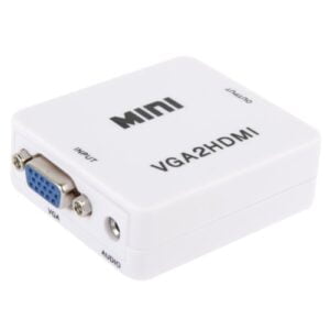 VGA-HDMI ADAPTERI 3,5mm audioliitännällä, valkoinen