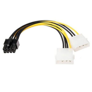 8pin PCI Express-Dual 4pin Molex kaapeli 18cm