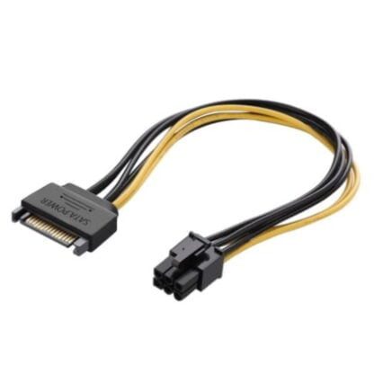 SATA-uros – 6 Pin PCIe kaapeli 20cm 2