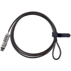 Kannettavan tietokoneen USB-turvavaijeri lukolla