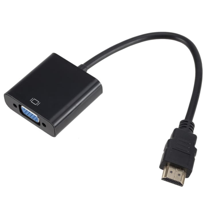 HDMI-VGA adapteri 0,2m musta 2 HDMI-VGA adapteri 0,2m musta 2
