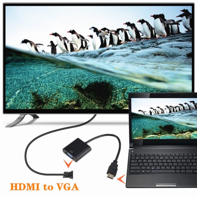 HDMI-VGA adapteri 0,2m musta 5 HDMI-VGA adapteri 0,2m musta 5
