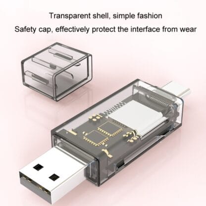 USB+TYPE-C SD/TF/OTG Tea Color -kortinlukija 4