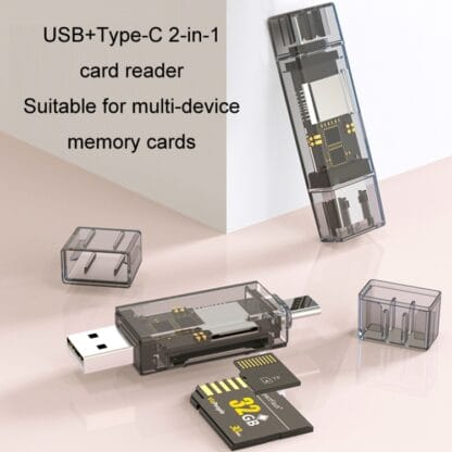 USB+TYPE-C SD/TF/OTG Tea Color -kortinlukija 5