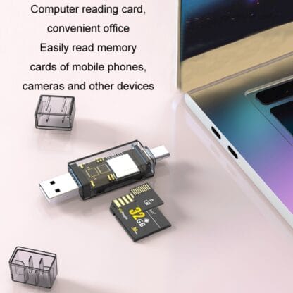 USB+TYPE-C SD/TF/OTG Tea Color -kortinlukija 6