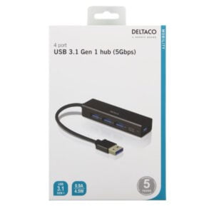DELTACO UH-487 USB 3.1 hubi