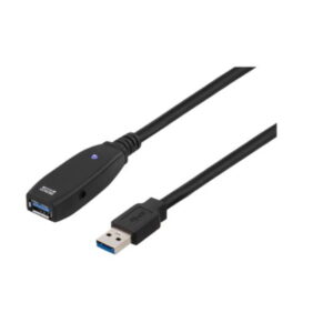 Aktiivinen USB 3.0-jatkokaapeli uros-naaras 2m musta