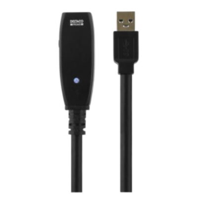 Aktiivinen USB 3.0-jatkokaapeli uros-naaras 2m musta 3