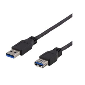 USB 3.1 Gen1-jatkokaapeli uros-naaras 1m musta