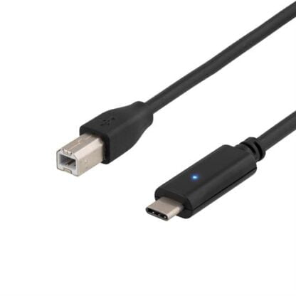 USB-C – USB-B kaapeli 1m musta 2