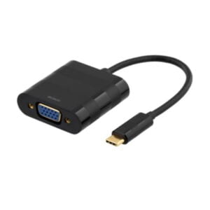 USB-C uros – VGA naaras adapteri musta