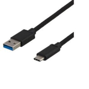 USB-C uros-USB-A uros kaapeli 0,5m musta