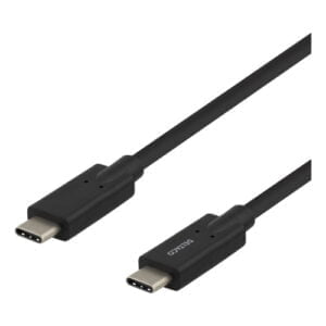 DELTACO USB-C-kaapeli 5 Gbit/s 5A 2m musta