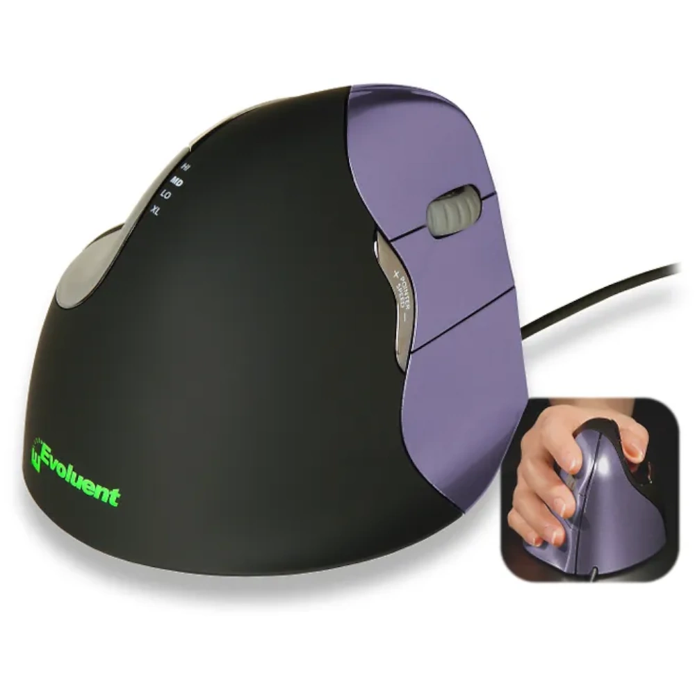 Evoluent VerticalMouse 4 Small – pieni pystyhiiri oikealle kädelle