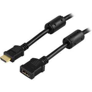 HDMI jatkokaapeli uros-naaras 3m musta