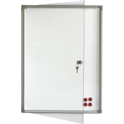 2×3 lukollinen ilmoitustaulukaappi magneettinen pinta 2xA4 2